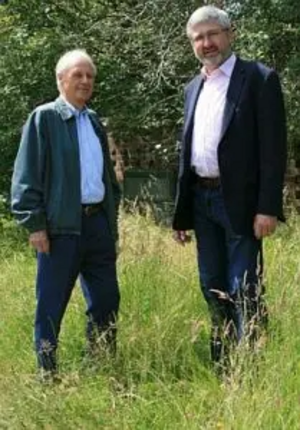 Tim Murray (right) with Uckfield LibDem District Councillor Paul Sparks