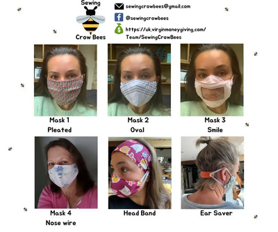 Sewing CrowBees Face Masks