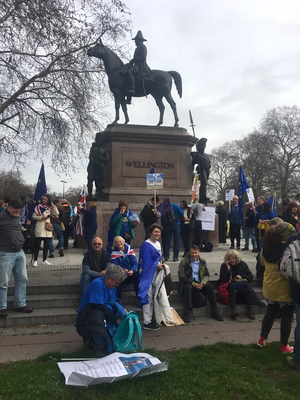 Wealden LibDems and Sussex For Europe just before the start of the march