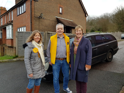 Gareth Owen-Williams canvassing in Crowborough Jarvis Brook