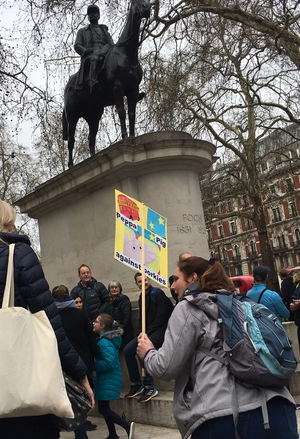 Peppa Pig Against Porkies Sign at the People's Vote March, London